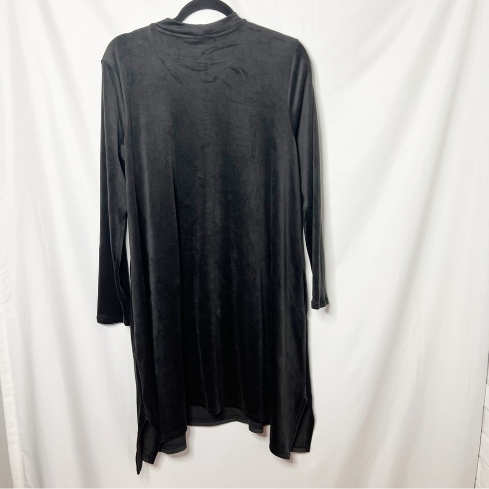 NEW with tags J. Jill Pure Velour Black Long Sleeve Dress - Picture 3 of 6